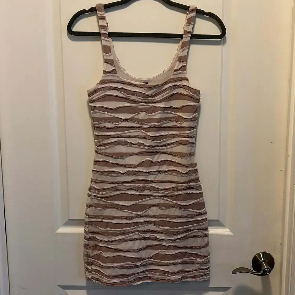 Free People Whirlwind Stripe Bodycon Mini Dress size small